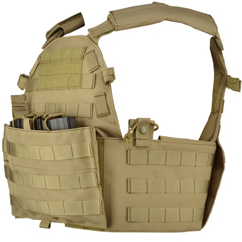 Lancer Tactical 600D Modular Airsoft MOLLE Tactical Vest (Tan)