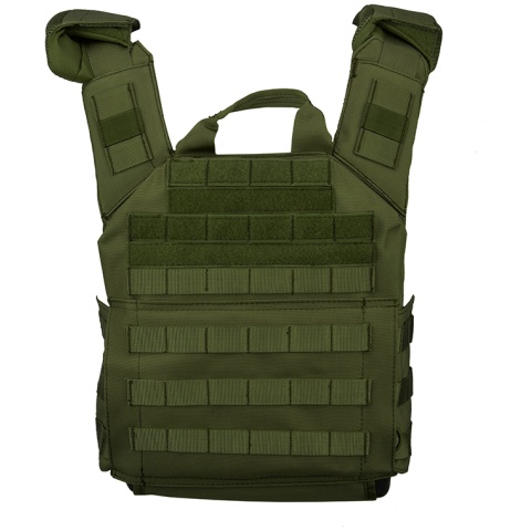 Lancer Tactical 600D Speed Attack MOLLE Plate Carrier V2 - OD GREEN