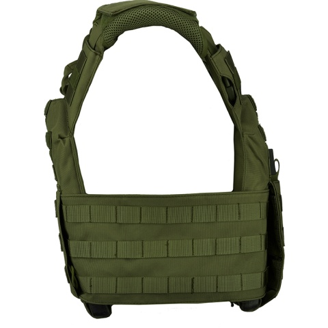 Lancer Tactical 600D Speed Attack MOLLE Plate Carrier V2 - OD GREEN