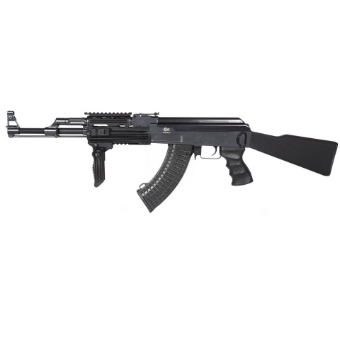 JG AK-47 Tactical RIS Full Metal Gearbox Airsoft AEG Rifle - BLACK