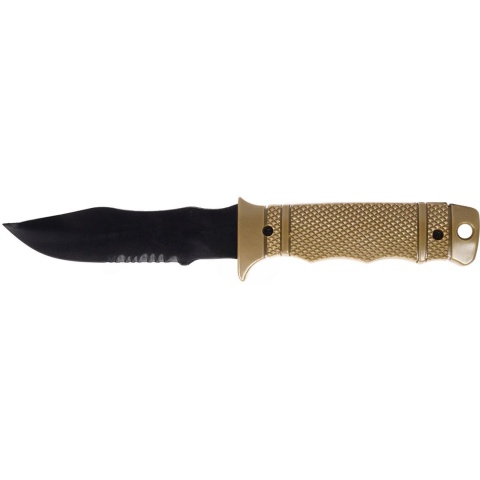 Cyber Monday Door Busters: G-Force Combat Rubber Training Knife w/ Tactical Sheath - TAN