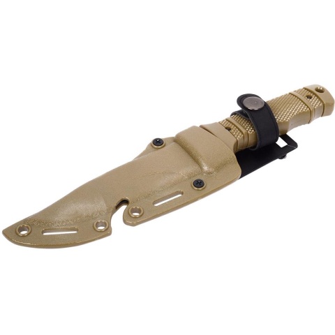 Cyber Monday Door Busters: G-Force Combat Rubber Training Knife w/ Tactical Sheath - TAN