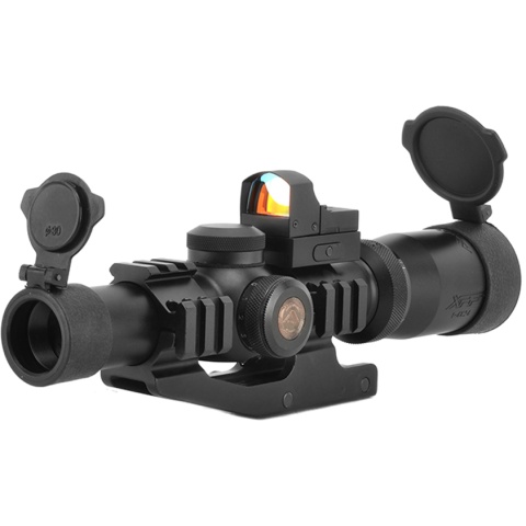 AIM Sports The Reaper 1-4x24mm Tri-Illuminated Scope w/ Red Dot Sight