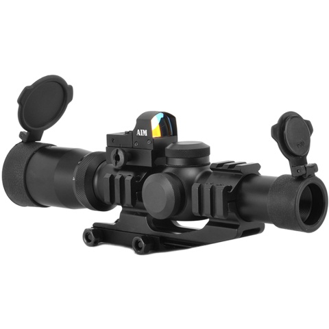 AIM Sports The Reaper 1-4x24mm Tri-Illuminated Scope w/ Red Dot Sight
