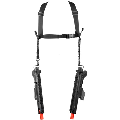 Echo1 Airsoft Tactical Dual Attachment Shoulder Sling System - BLACK