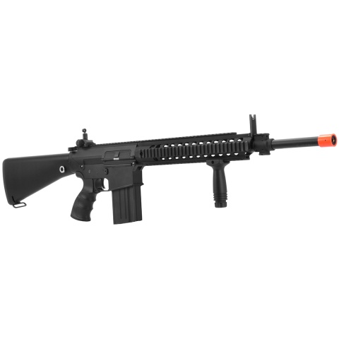 Golden Eagle Airsoft SR-25 Sniper Rifle AEG w/ Mock Suppressor - BLACK
