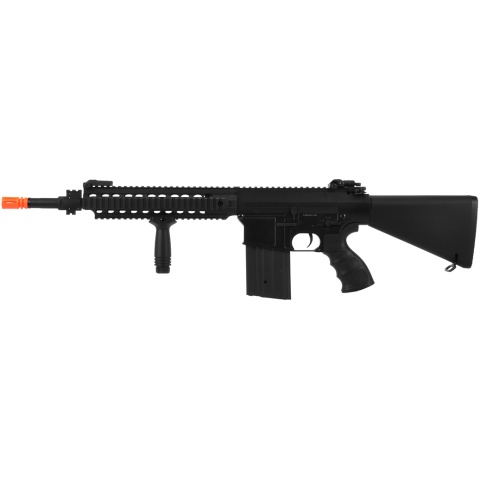 Golden Eagle Airsoft SR-25 AEG w/ Vert Foregrip Picatinny RIS - BLACK