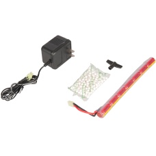 Golden Eagle Airsoft PP-19 Bizon SMG AEG w Side Folding Stock - BLACK