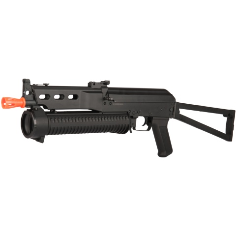 Golden Eagle Airsoft PP-19 Bizon SMG AEG w Side Folding Stock - BLACK