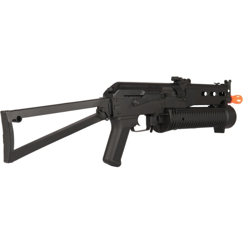 Golden Eagle Airsoft PP-19 Bizon SMG AEG w Side Folding Stock - BLACK