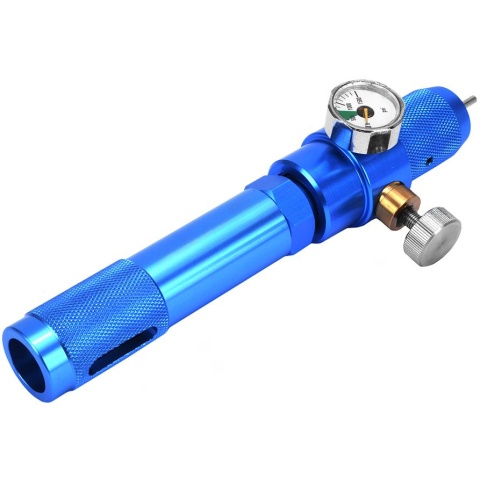 PPS Adjustable Gas Charger for 12g CO2 Cartridges w/ PSI Gauge