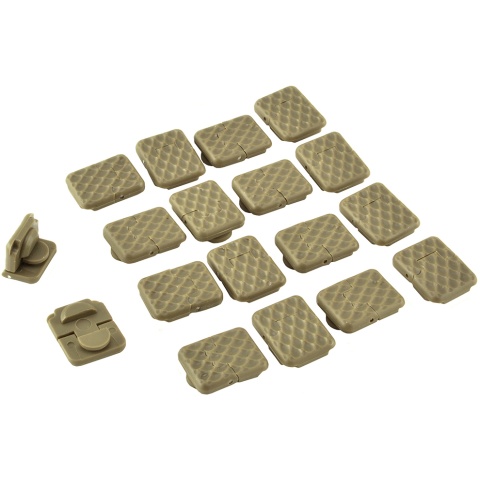 NcStar KeyMod RIS 1-Slot Customizable Rubberized Rail Covers - TAN