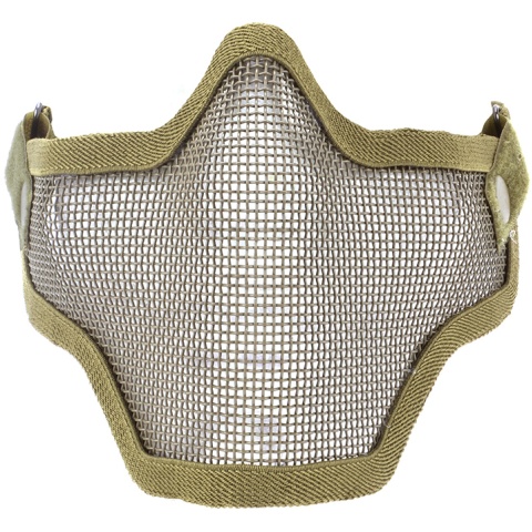 TMC Airsoft V1 Strike Steel Mesh Half Face Mask - TAN
