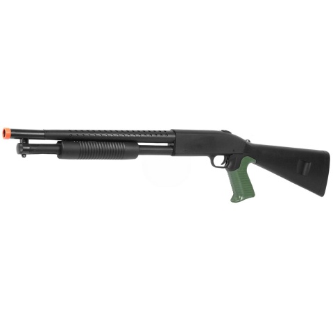 CYMA P778B Pump Action Airsoft Spring Shotgun w/ P618 Spring Pistol (Color: Black)