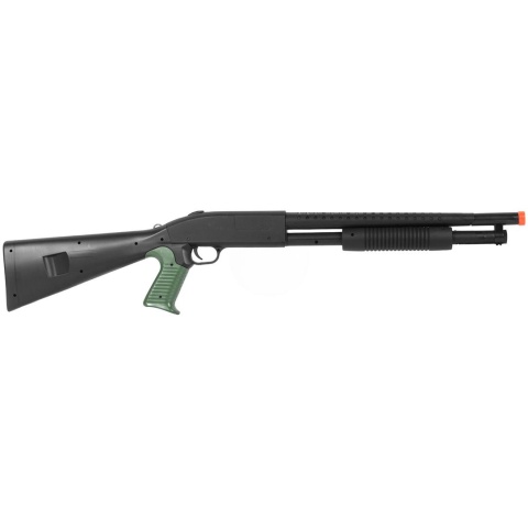 CYMA P778B Pump Action Airsoft Spring Shotgun w/ P618 Spring Pistol (Color: Black)