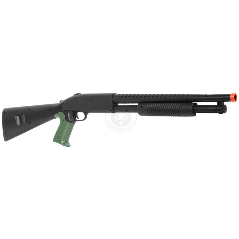 CYMA P778B Pump Action Airsoft Spring Shotgun w/ P618 Spring Pistol (Color: Black)