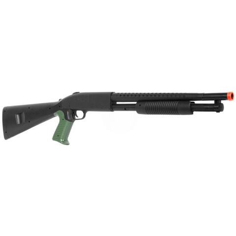 CYMA P778B Pump Action Airsoft Spring Shotgun w/ P618 Spring Pistol (Color: Black)