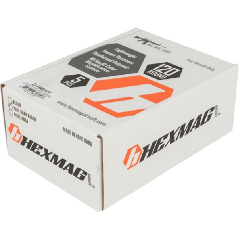 Dytac Hexmag Airsoft 120rds Magazines for M4 AEGs 5 Pack - TAN