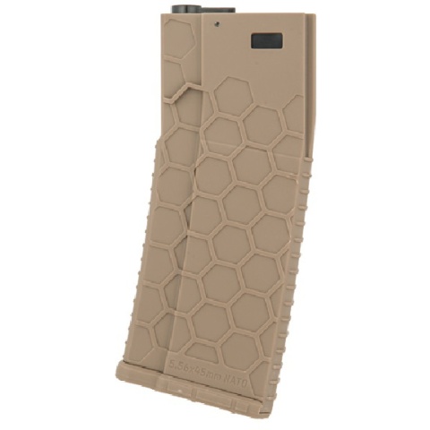 Dytac Hexmag Airsoft 120rds Magazines for M4 AEGs 5 Pack - TAN
