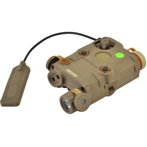 Bravo P15 Flashlight and Green Laser Combo Airsoft Designator  - TAN