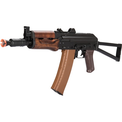 LCT Airsoft AKS74U Assault Rifle AEG w/ Wood Foregrip - Black