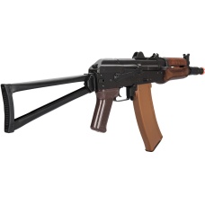 LCT Airsoft AKS74U Assault Rifle AEG w/ Wood Foregrip - Black