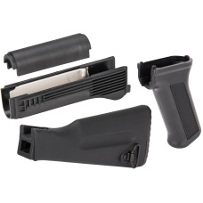 LCT Airsoft AK Series AEG Handguard and Stock Set - BLACK