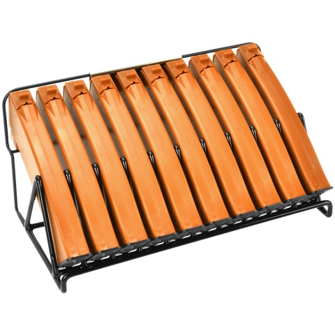 LCT Airsoft AK-74 10 Pack 450rd High-Capacity Mag w/ Shelf - ORANGE