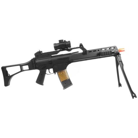 DE R36K Airsoft Spring Rifle w/ Flashlight and Red Dot Scope
