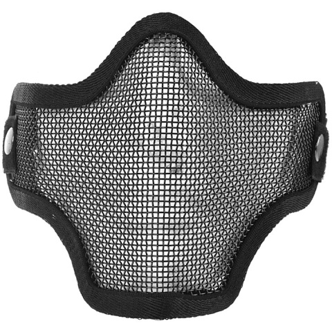 UK Arms Airsoft Metal Mesh Half Face Safety Mask - BLACK