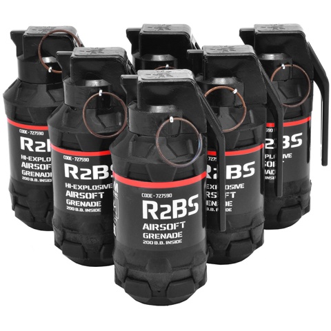 TAGINN Airsoft R2Bs Pyrotechnic Hand Grenade - Set of 6