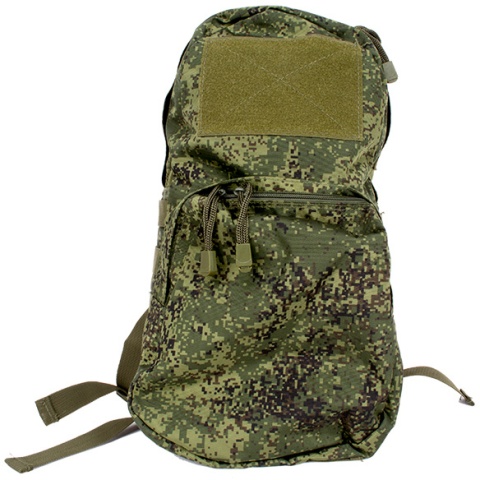 Jagun Tactical Airsoft Hydration Pack w Bladder Storage - DIGITAL FLORA