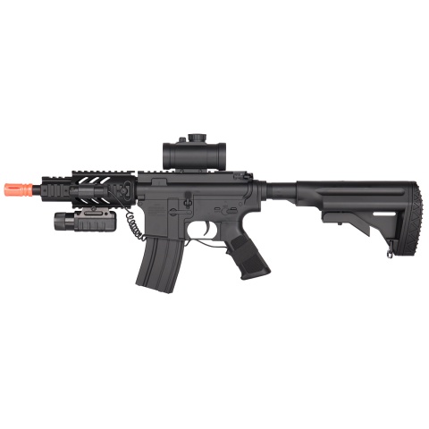 DE M4 CQC Fully Automatic Electric AEG Rifle w/ Flashlight and Scope