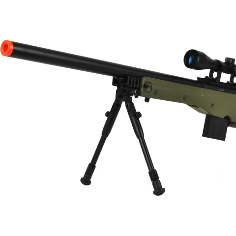 WellFire MK96 AWP Bolt Action Airsoft Sniper Rifle w/ Bipod - OD