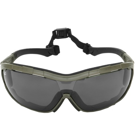 Valken Tactical Axis Tactical Goggles w/ Retention Strap - SMOKE GREEN