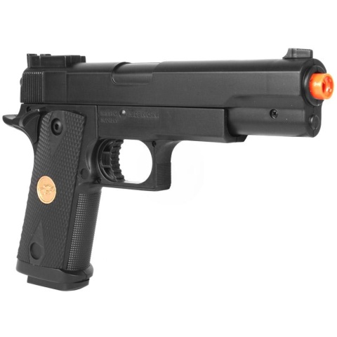 Double Eagle Delta Force Tactical M1911 Full Size Airsoft Spring Pistol (Color: Black)
