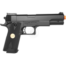 Double Eagle Delta Force Tactical M1911 Full Size Airsoft Spring Pistol (Color: Black)