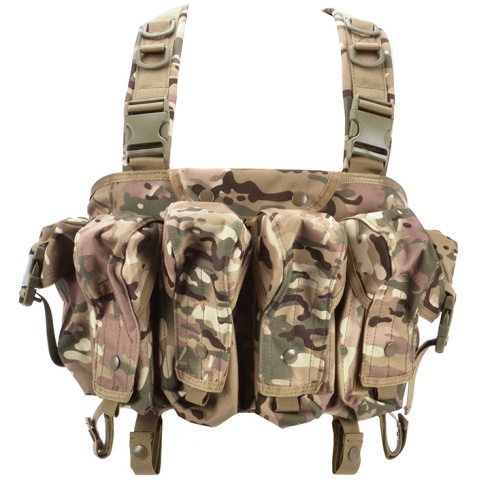 AMA 600D Lightweight Magazine Airsoft Chest Rig - LAND CAMO