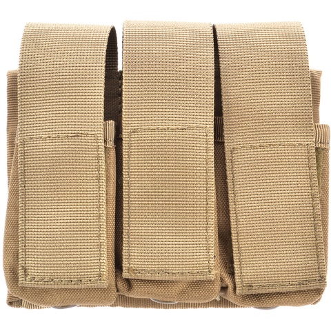 AMA Airsoft Tactical Three Pistol Magazine Pouch - TAN