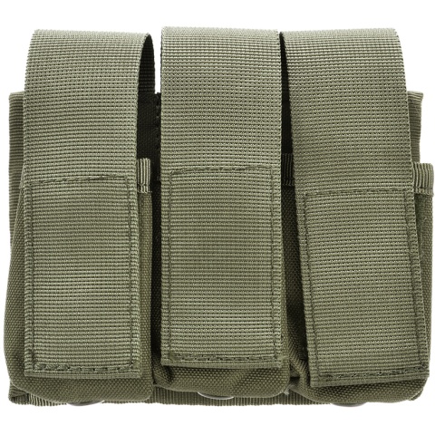 Lancer Tactical Airsoft Tactical Three Pistol Magazine Pouch - GREEN