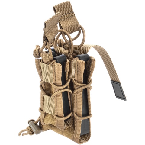 AMA 600D Rifle Magazine Pouch w/ Pistol Mag Pouch - TAN