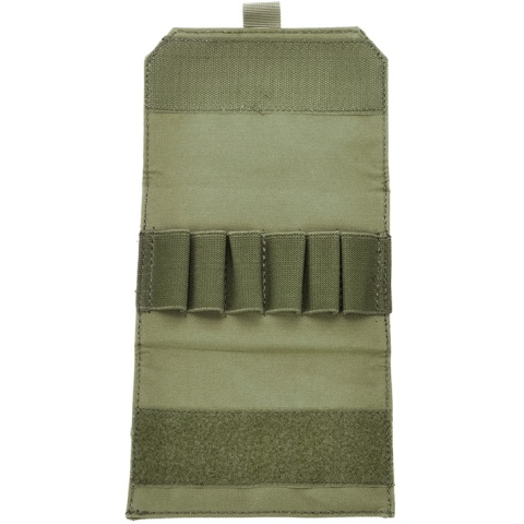 AMA 600D MOLLE Airsoft Shotgun 6-Shell Enclosed Holder - OD GREEN