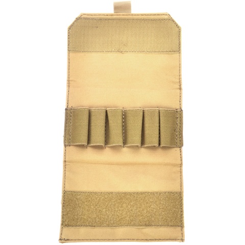 AMA 600D MOLLE Airsoft Shotgun 6-Shell Enclosed Holder - TAN