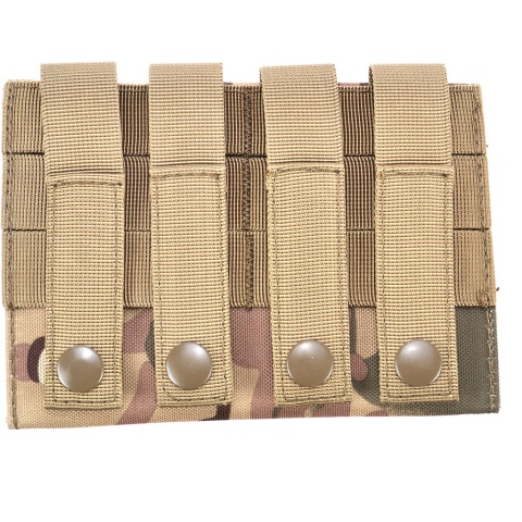 AMA 600D MOLLE Airsoft Shotgun 6-Shell Enclosed Holder - LAND CAMO