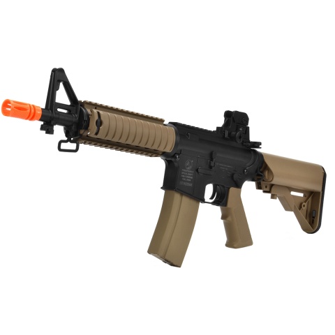 CYMA Colt M4A1 CQB-R AEG Military Service Rifle Replica - BLACK/TAN