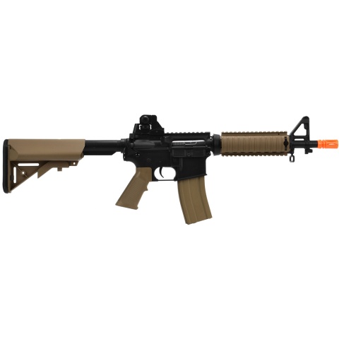CYMA Colt M4A1 CQB-R AEG Military Service Rifle Replica - BLACK/TAN