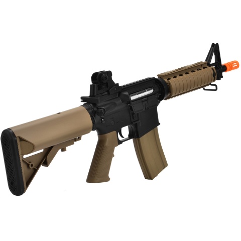 CYMA Colt M4A1 CQB-R AEG Military Service Rifle Replica - BLACK/TAN