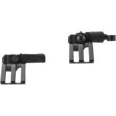 Lancer Tactical One O'Clock Offset Flip-up Backup Sights - BLACK