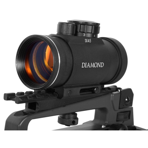 AMA 7-Intensity Metal 1x45 Airsoft Red Dot Scope w/ RIS Mount