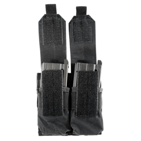 AMA 600D MOLLE Double Rifle Airsoft Magazine Pouch - BLACK